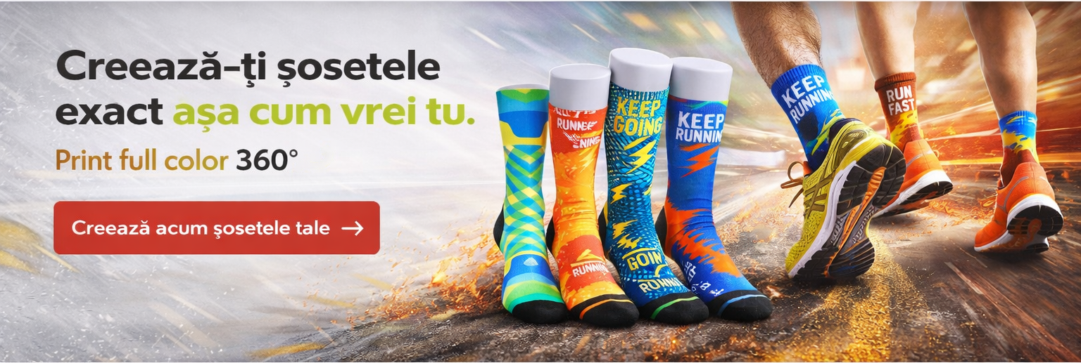 Șosete personalizate full color 360